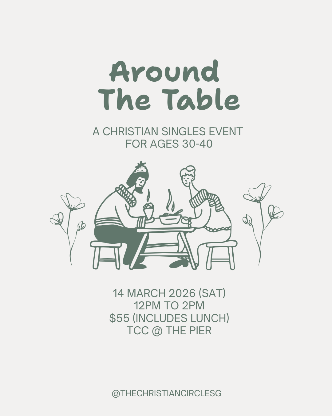 1. Around The Table with Christian Singles (Ages 30-40)