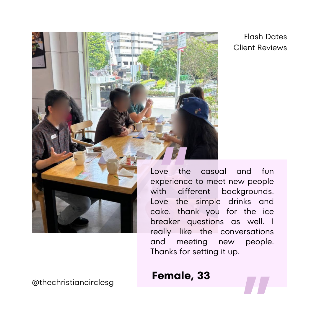 [Past Event] Flash Dates For Below 35 (A Christian Speed Dating Event)