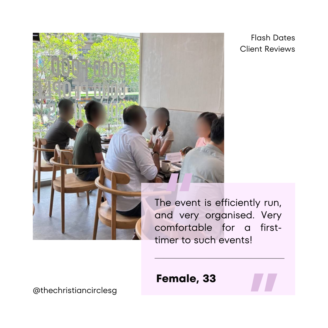 [Past Event] Flash Dates For Below 35 (A Christian Speed Dating Event)