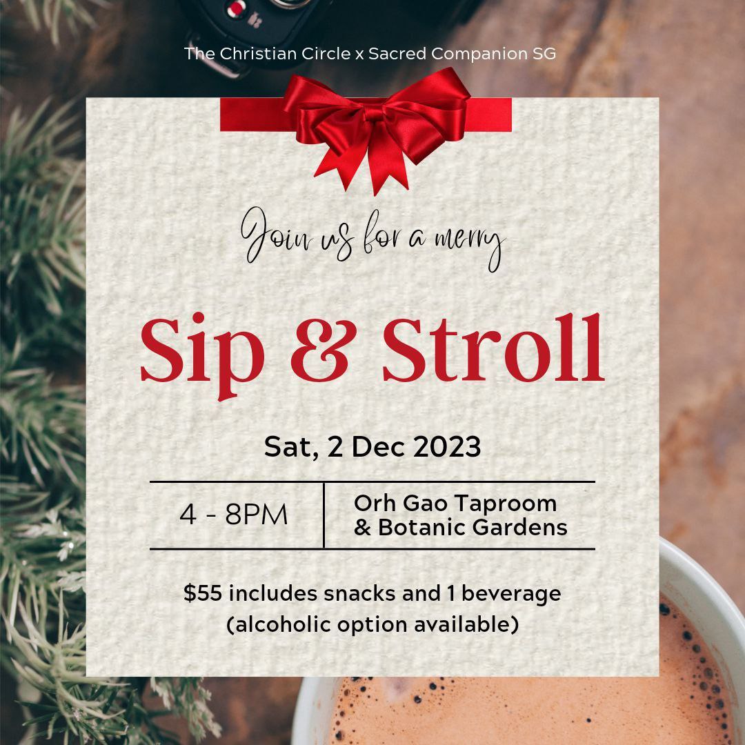 1. Sip & Stroll with Christian Singles (GENTLEMEN ONLY)